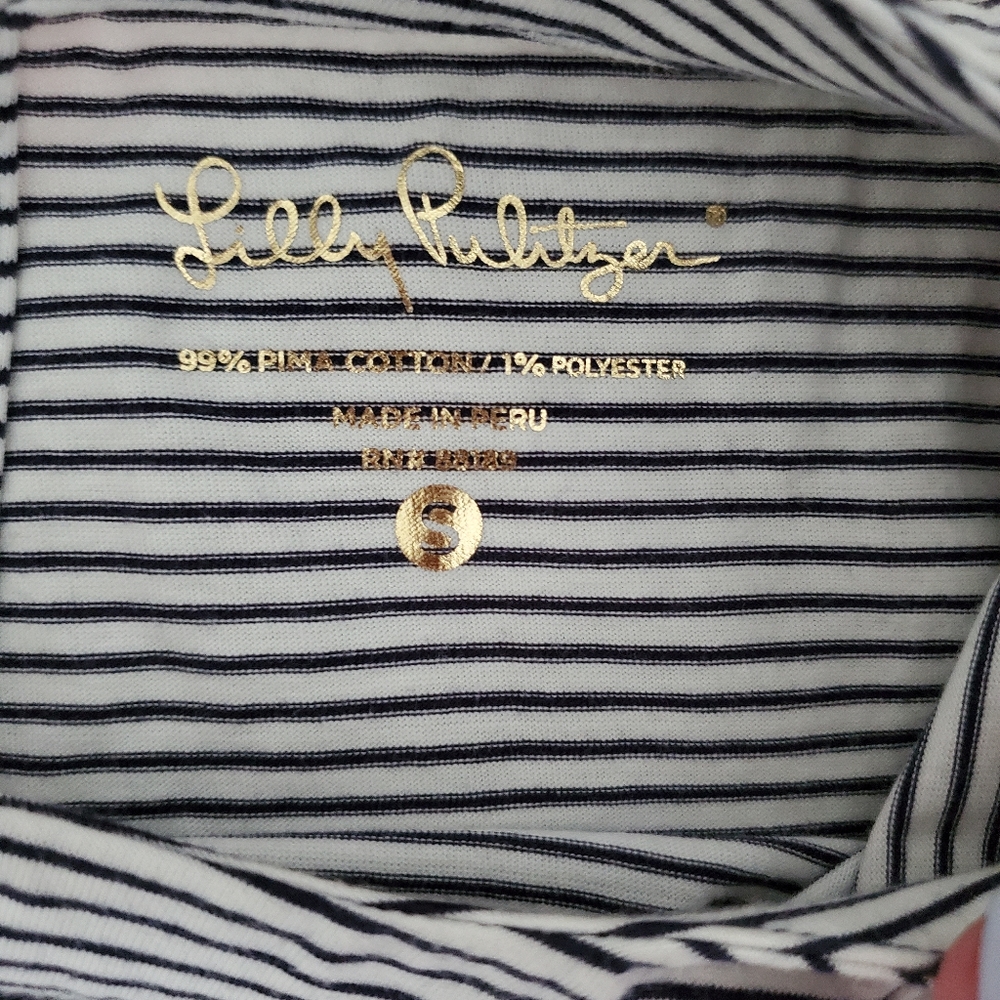 Lilly Pulitzer Noelle Dress in True Navy Bayside Stripe Engineered szS - Picture 4 of 16
